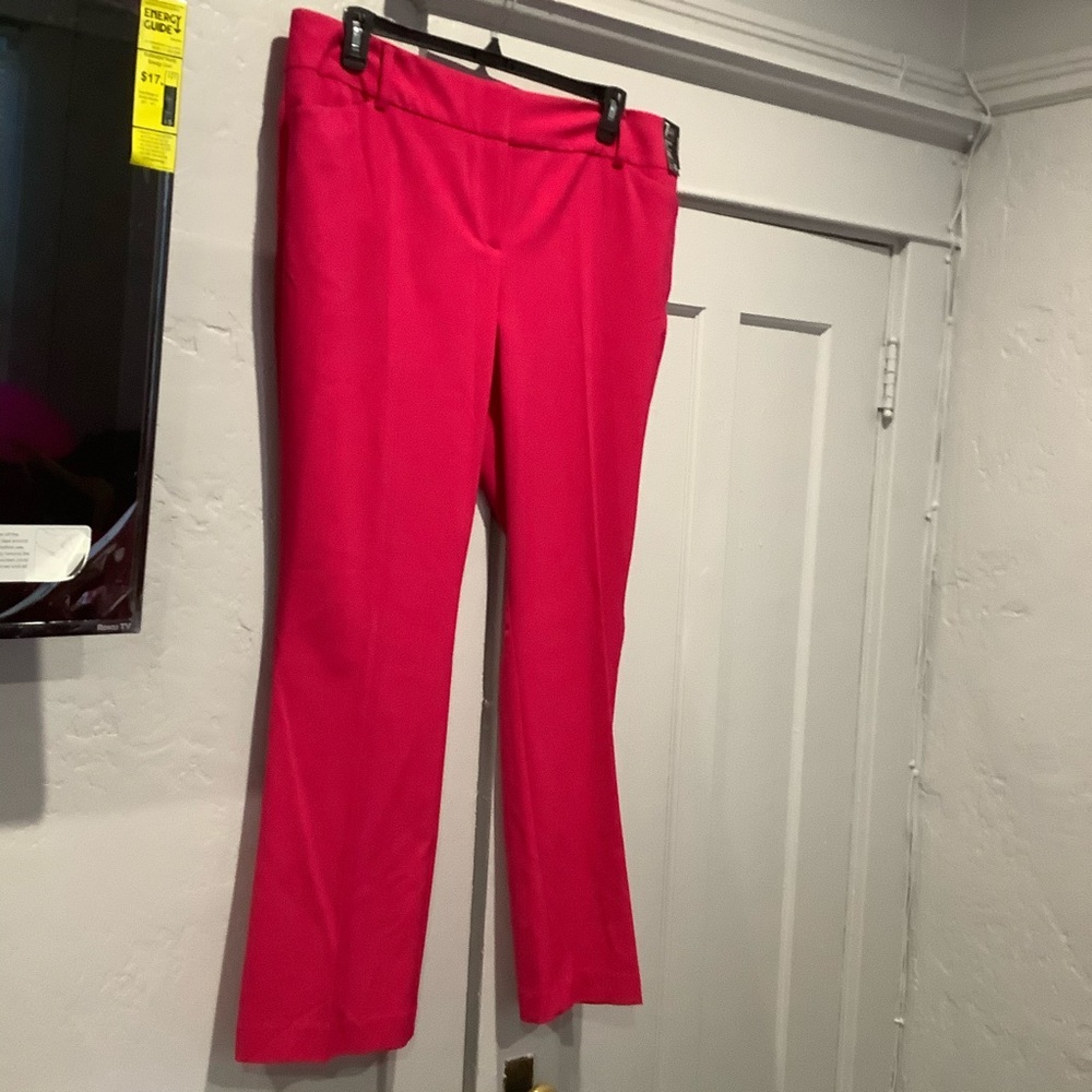 Hot pink boot cut pants